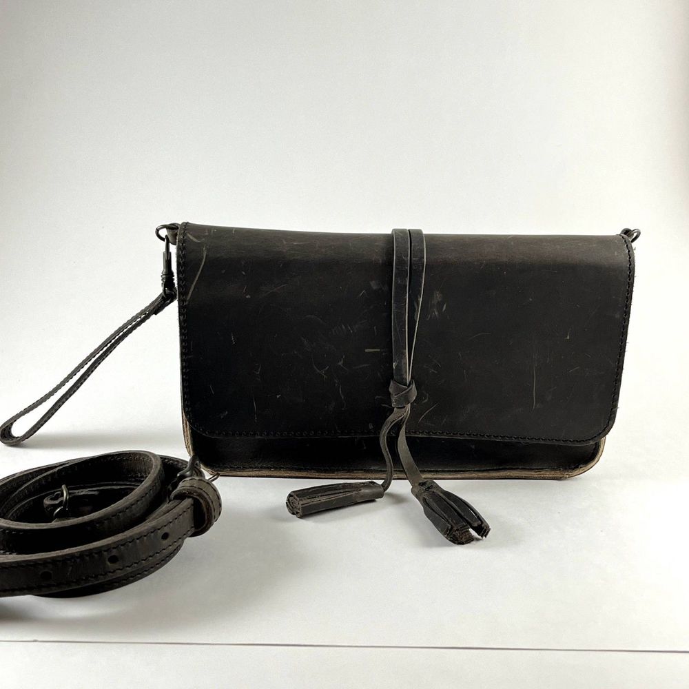 Love 41 Leather Crossbody Bag Clutch Distressed Purse